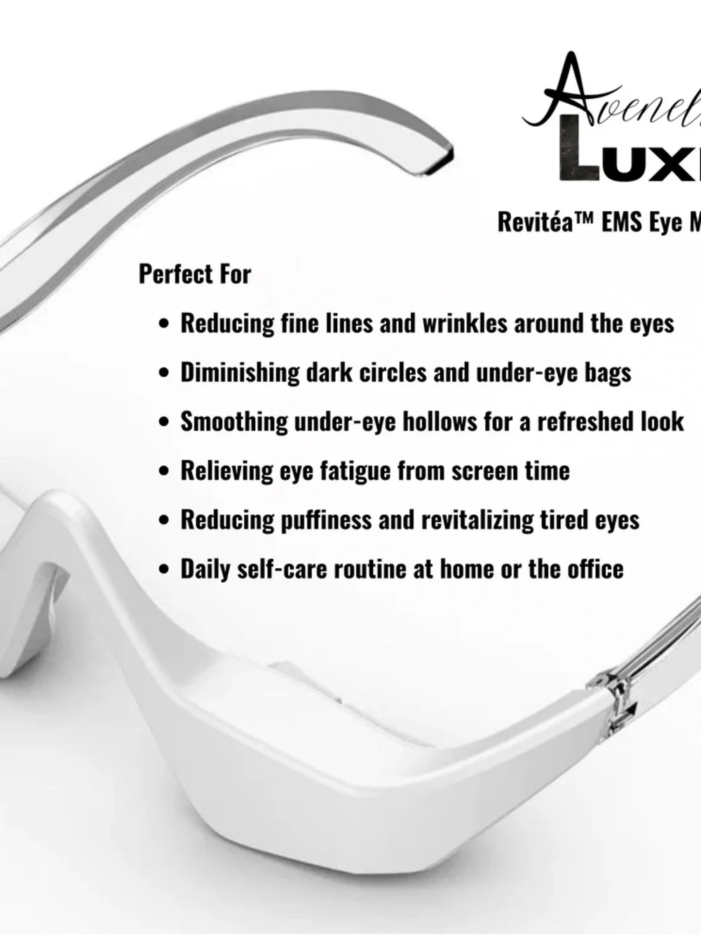 Red Light Therapy Eye Massager - EMS Microcurrent Anti-Aging Under Eye Glasses